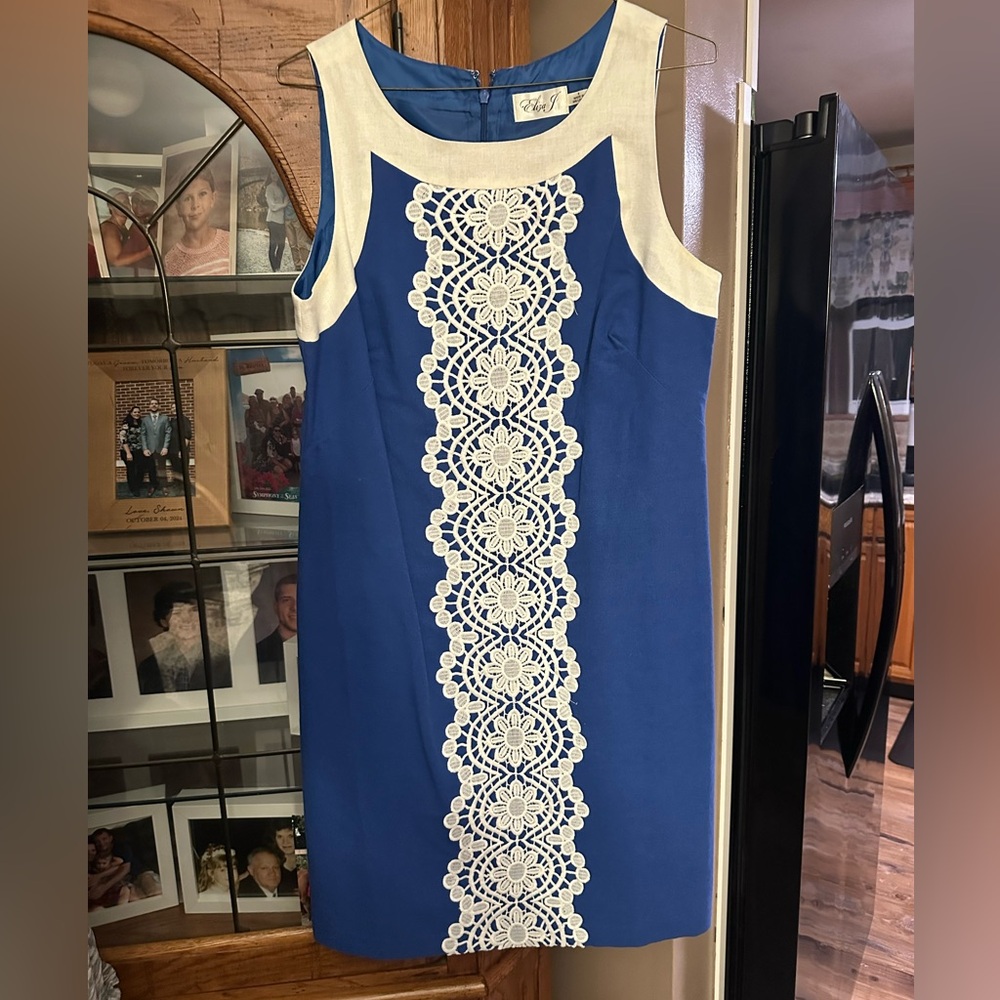 Blue Dress with White Lace. MUST BE BUNDLED